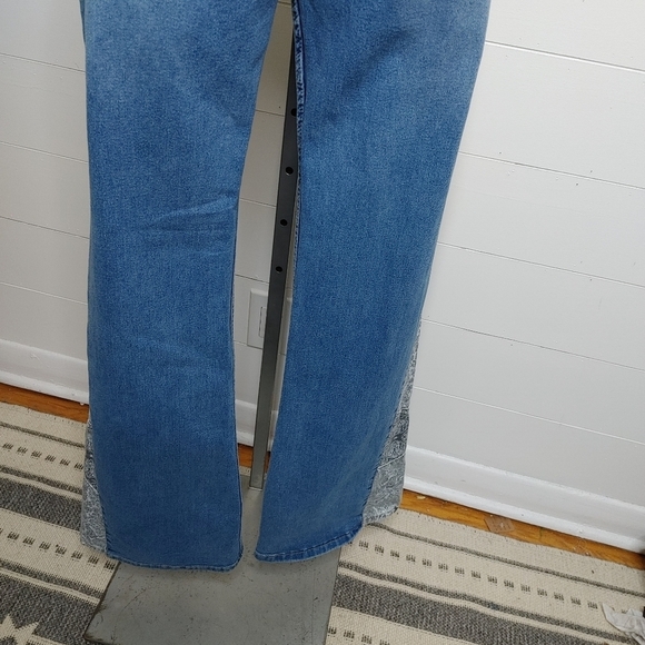 BOHO Paisley Print Flare Leg Jeans 28 - Picture 8 of 16